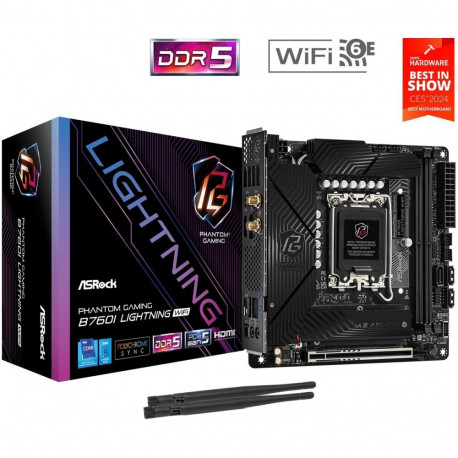 Motherboard - ASRock B760I Lightning WiFi Mini-ITX Black