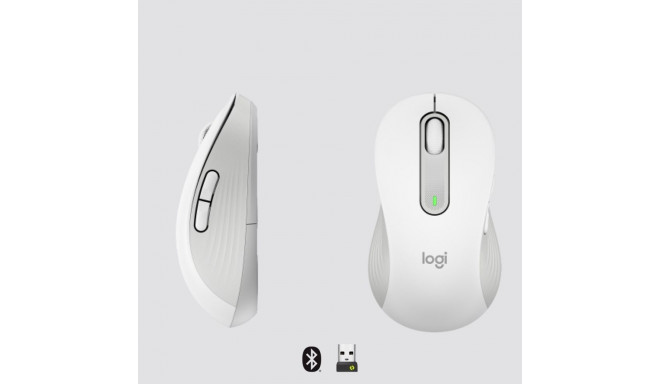 Wireless Mouse - Logitech Signature M650 L 4000 DPI Bluetooth Ergonomic White