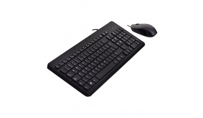 Wired Keyboard and Mouse Set - HP 150 USB Full-size Black