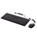 Wired Keyboard and Mouse Set - HP 150 USB Full-size Black