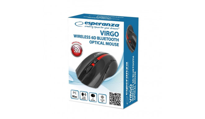 Mouse - Esperanza Em129r Wireless Bluetooth 6d Mouse Black