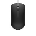 Mouse - Dell Ms116 Ambidextrous USB Optical 1000 Dpi