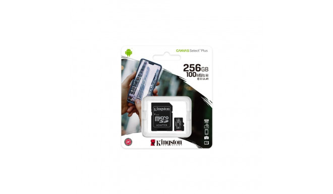 Microsd Card - Kingston 256GB Canvas Select Plus 100r A1 C10 Card