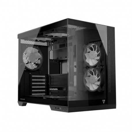Midi Tower Case - MODECOM Volcano Panorama Micro ATX Grey