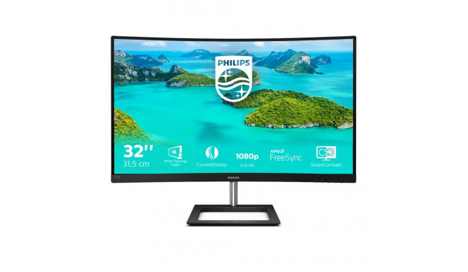 Monitor - Philips E Line 322E1C 31.5" Full HD Curved Black