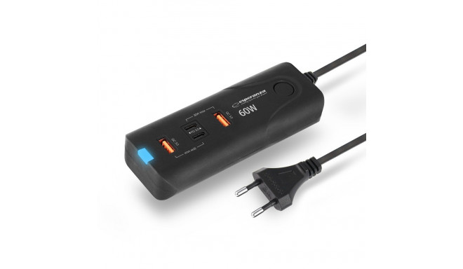 Mains Charger - Esperanza Ezc109 60w Black