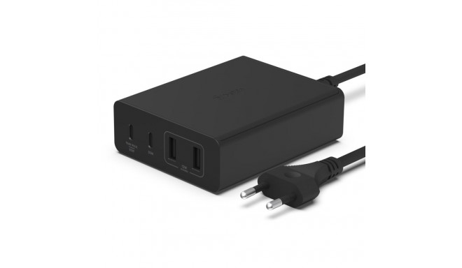 Laptop Charger - Belkin WCH010vfBK 108W Dual USB-C Fast Charging 2m Cable Black