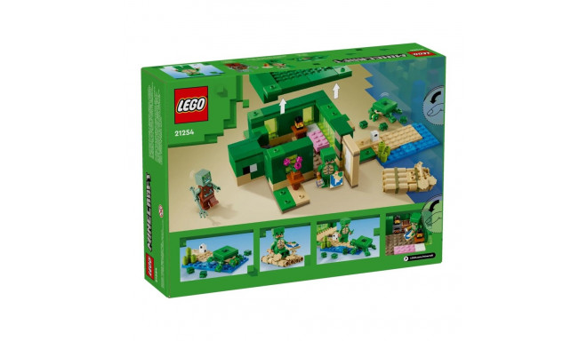 Construction Set - LEGO Minecraft 21254 Turtle Beach House 234 Pieces 2 Minifigures