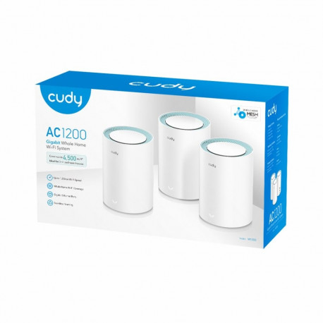 Mesh Wi-Fi System - Cudy M1300 Dual-Band 3-Pack White