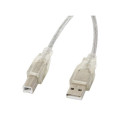 USB Cable - Lanberg 1.8m USB B Transparent