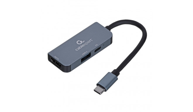 USB Hub - Gembird A-cm-combo3-02 Silver