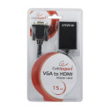 Video Adapter - Gembird A-vga-hdmi-01 0.15m HDMI VGA Adapter Black