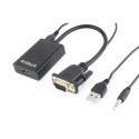 Video Adapter - Gembird A-vga-hdmi-01 0.15m HDMI VGA Adapter Black