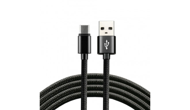 USB Cable - everActive CBB-1CB 1m USB-C Quick Charge Black