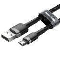 Microusb Cable - Baseus 2.4a 1m Micro USB Grey/black
