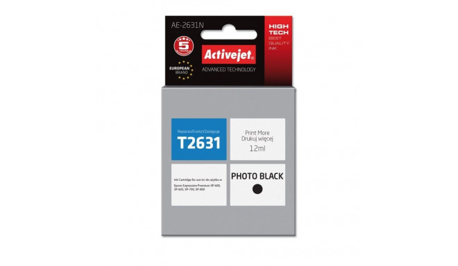 Printer Ink Cartridge - Activejet Ae-2631n, Black