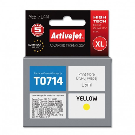 Ink Cartridge - Activejet Aeb-714n Yellow