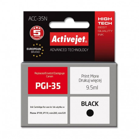 Ink Cartridge - Activejet Acc-35n Canon Pgi-35 Black 9.5ml