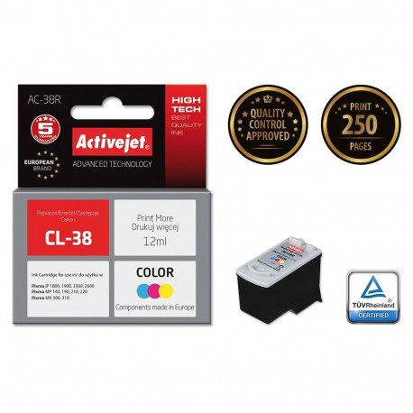 Ink Cartridge - Activejet Ac-38r 12ml Color