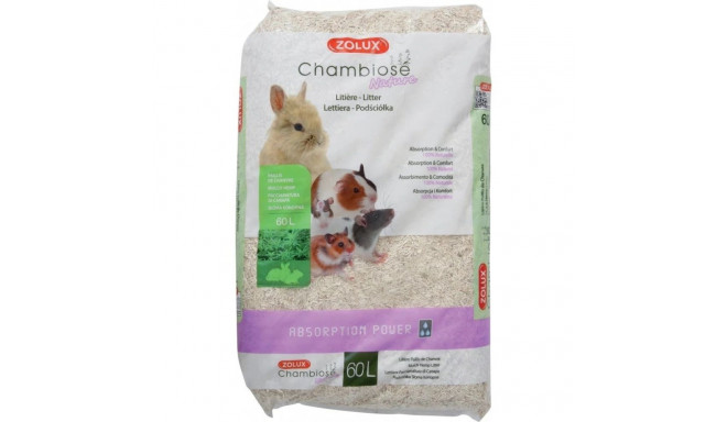 Litter - ZOLUX Chambiose Nature 60L Biodegradable for Rodents and Rabbits