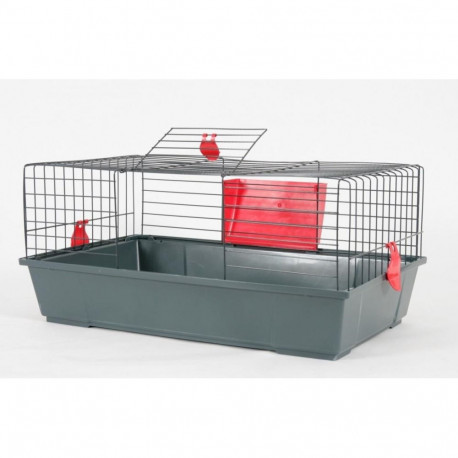 Rodent Cage - ZOLUX Classic 80 Grey/Red