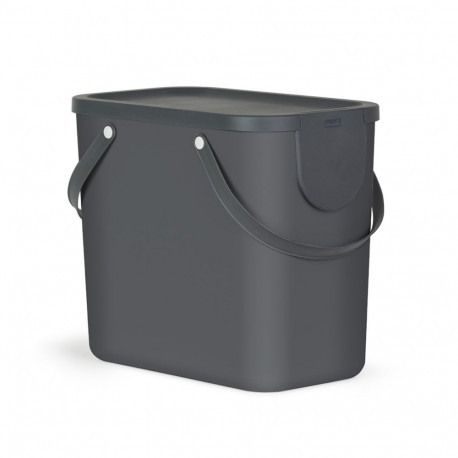 Waste Container - Rotho 25L ALBULA Flip-Top Gray