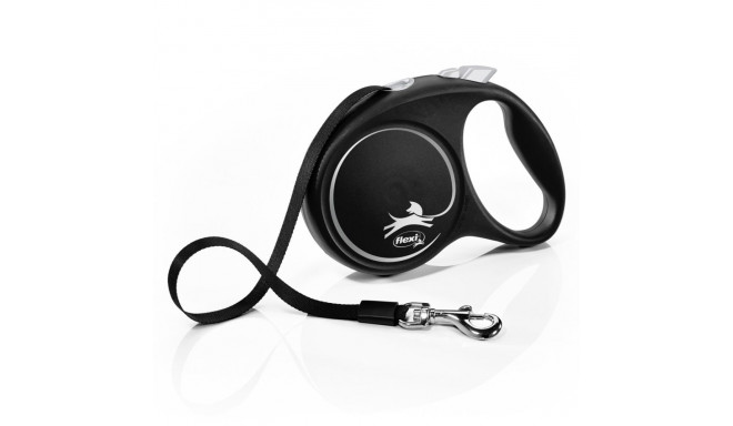 Dog Leash - Flexi Black Design M 5m Retractable Lead