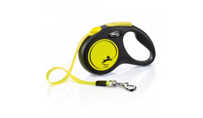 Dog Lead - Flexi 5m Black, Yellow