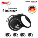 Dog Leash - Flexi Black Design M 5m Retractable Lead