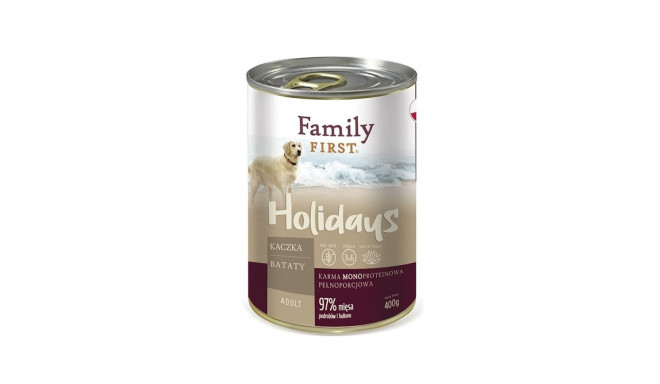 Wet Dog Food - FAMILY FIRST Holidays Adult Duck With Sweet Potatoes 400g