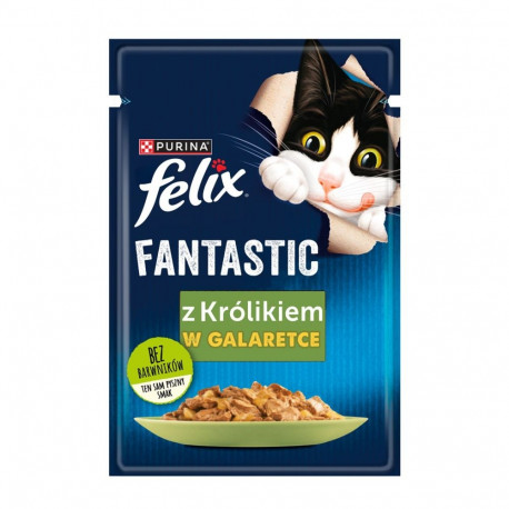 Wet Cat Food - Purina Felix Fantastic Rabbit in Jelly 85g