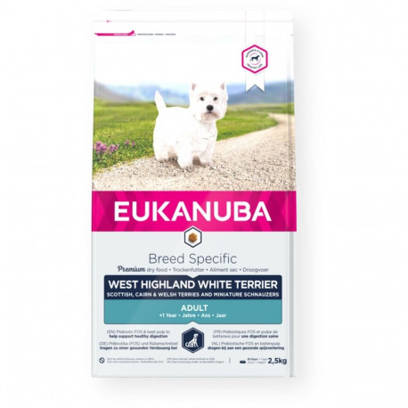 Dry Dog Food - Eukanuba Breed Specific 2.5kg Adult Chicken & Turkey