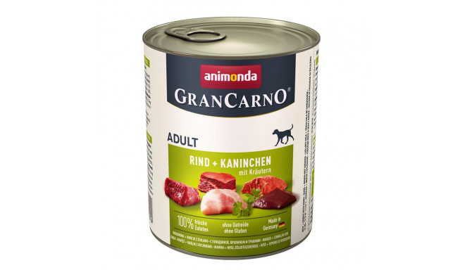 Dog Food - Animonda Grancarno Adult Beef With Rabbit And Herbs 800g