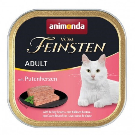 Cat Food - ANIMONDA Vom Feinsten Adult Turkey Hearts Wet 100g Gluten-Free