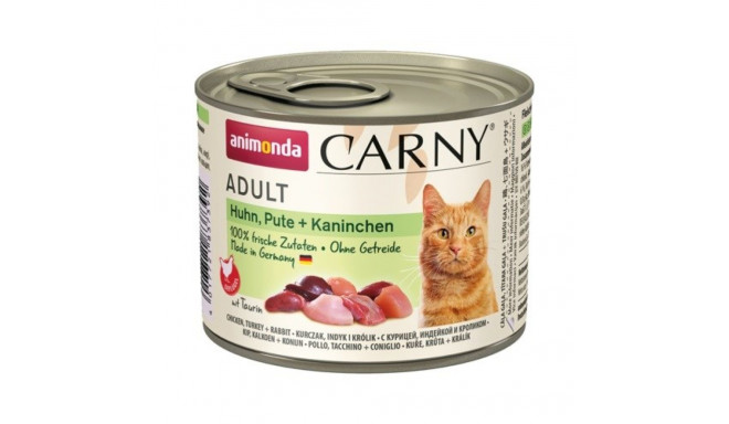 Wet Cat Food - Animonda Carny Adult Chicken/turkey/rabbit 200g