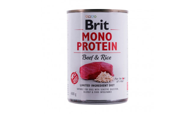 Dog Food - Brit Mono Protein Beef & Rice 400g