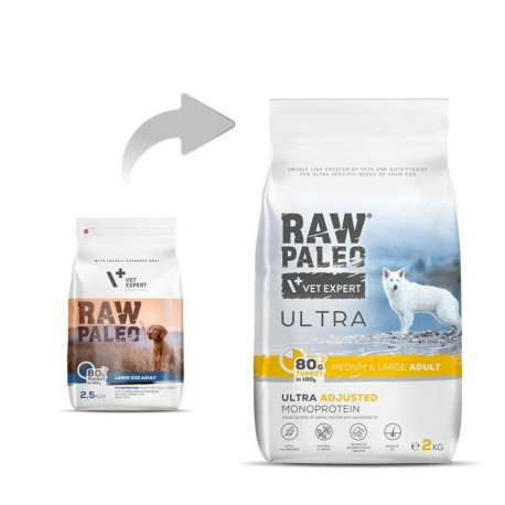 Dry Dog Food - RAW PALEO Ultra Turkey 2kg Medium & Large Adult
