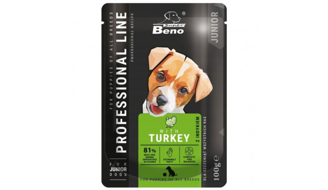 Dog food - Super Beno Junior Turkey Wet 100 g