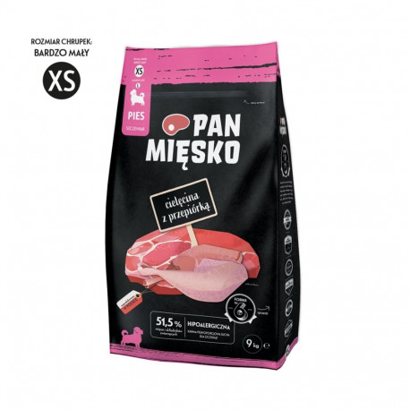 Dog Food - PAN MIĘSKO Veal with Quail for Puppies 9kg Gluten-Free