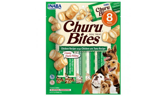 Dog Treats - Inaba Churu Bites Chicken With Tuna Recipe 8x12g