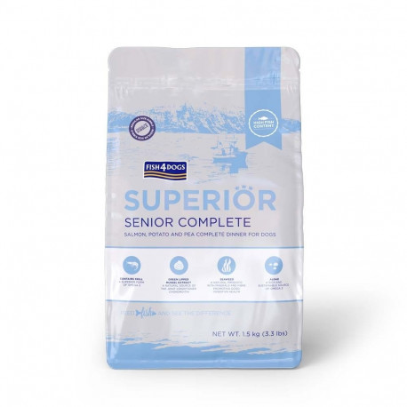 Dry Dog Food - FISH4DOGS Superior Senior Salmon 1.5kg Grain-Free