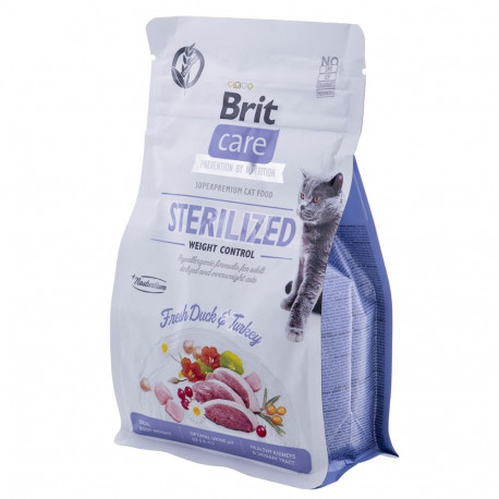 Dry Cat Food - Brit Care Grain-free Sterilized Weight Control, Green