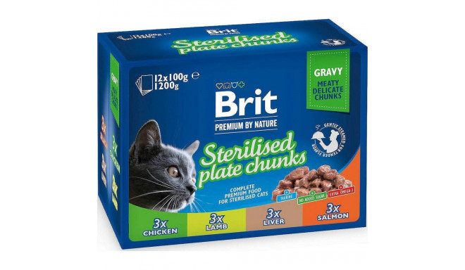 Wet Cat Food - Brit Premium Cat Sterilised 12x100g