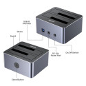 Cloning Station - UNITEK 2X SATA USB 5GB Offline Grey