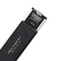 SSD Enclosure - Qoltec 51854 M.2 SATA USB 3.0 Black