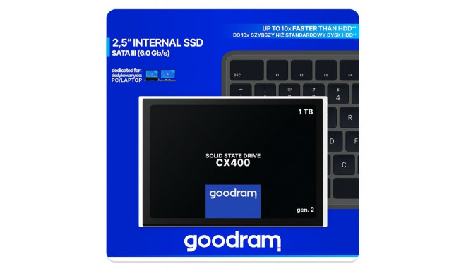Hard Drive - Goodram Cx400 Gen.2 2.5" 1TB Serial Ata Iii 3D Tlc Nand