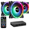 Computer Fans - Aerocool Duo12pro 3x12cm Argb, Black