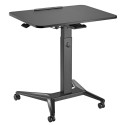 Mobile Laptop Desk - Maclean MC-453 B Pneumatic Height Adjustable Black