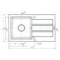 Sink - Maidsinks Promo - Single Bowl with Draining Board, 76x44cm