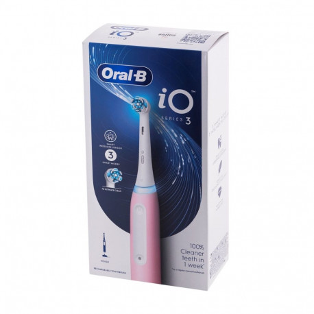Electric Toothbrush - Oral-B IOSERIES3ICE Rotary-Pulsating Bluetooth Rechargeable Pink